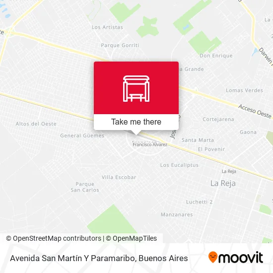 Mapa de Avenida San Martín Y Paramaribo