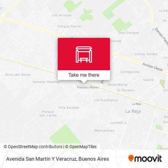 Mapa de Avenida San Martín Y Veracruz