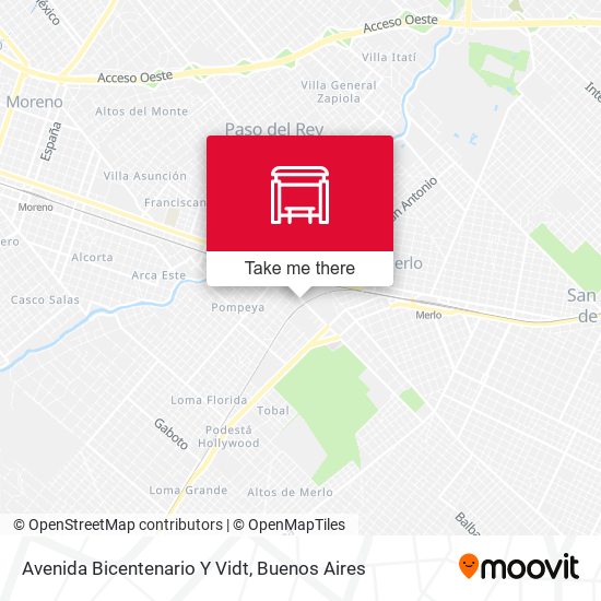 Mapa de Avenida Bicentenario Y Vidt