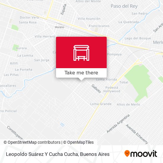Leopoldo Suárez Y Cucha Cucha map