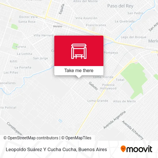 Leopoldo Suárez Y Cucha Cucha map