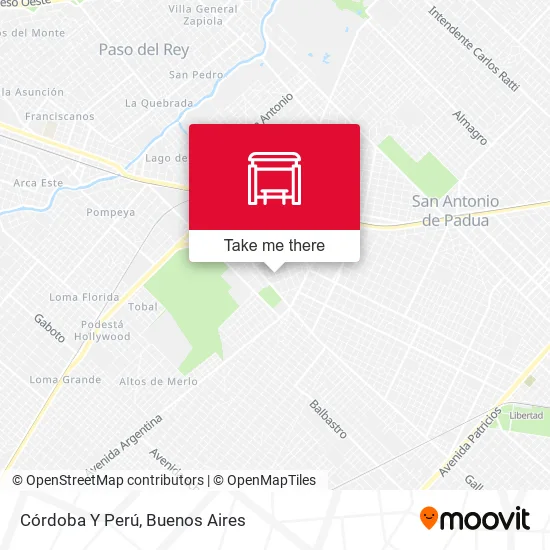 Córdoba Y Perú map