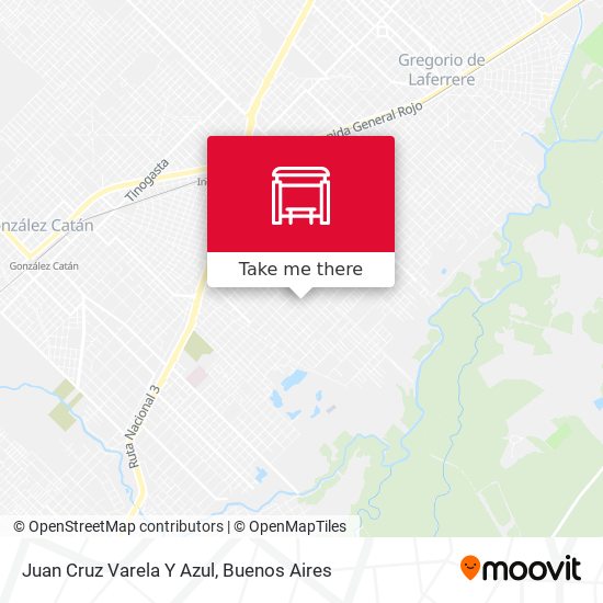 Juan Cruz Varela Y Azul map