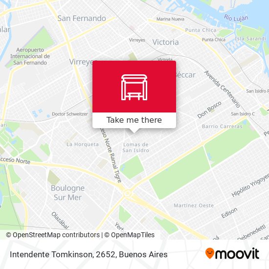 Intendente Tomkinson, 2652 map
