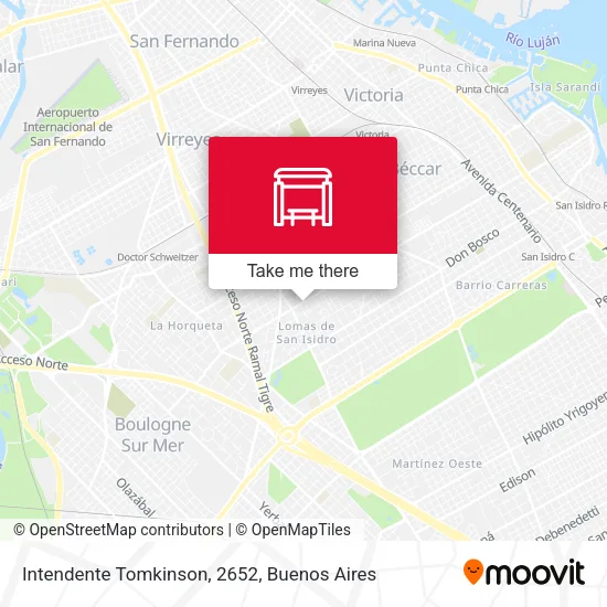 Intendente Tomkinson, 2652 map