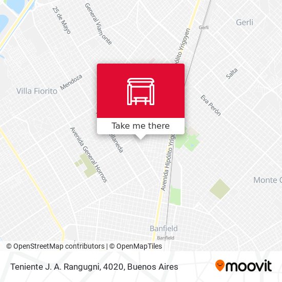 Mapa de Teniente J. A. Rangugni, 4020