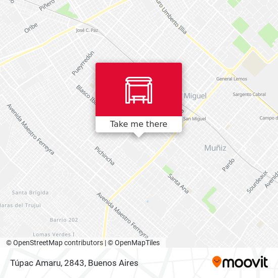 Túpac Amaru, 2843 map