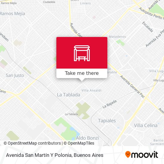 Avenida San Martín Y Polonia map
