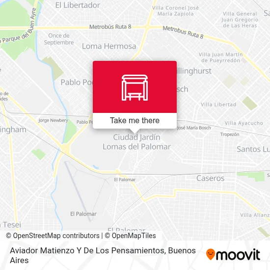 Aviador Matienzo Y De Los Pensamientos map