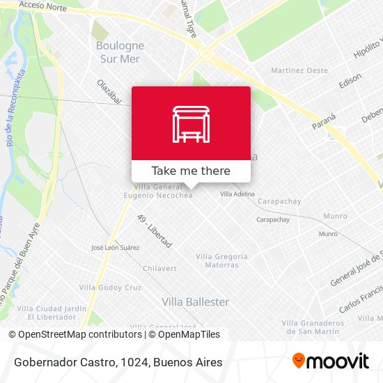 Gobernador Castro, 1024 map