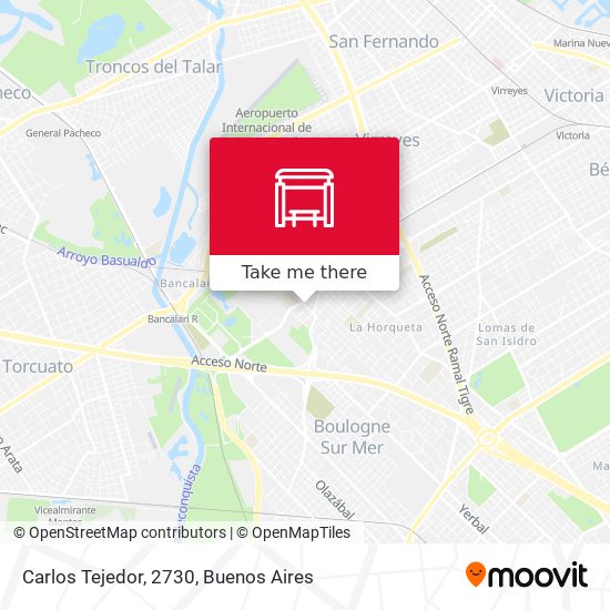 Carlos Tejedor, 2730 map