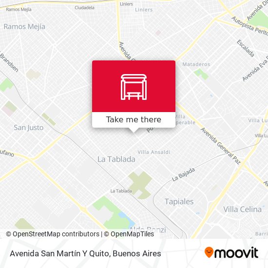 Avenida San Martín Y Quito map
