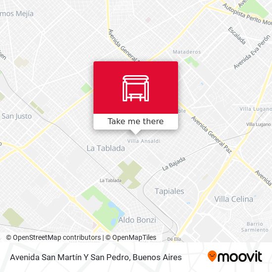 Mapa de Avenida San Martín Y San Pedro