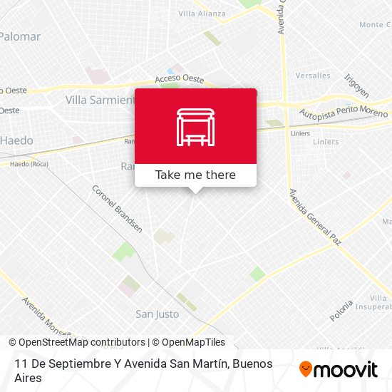 11 De Septiembre Y Avenida San Martín map