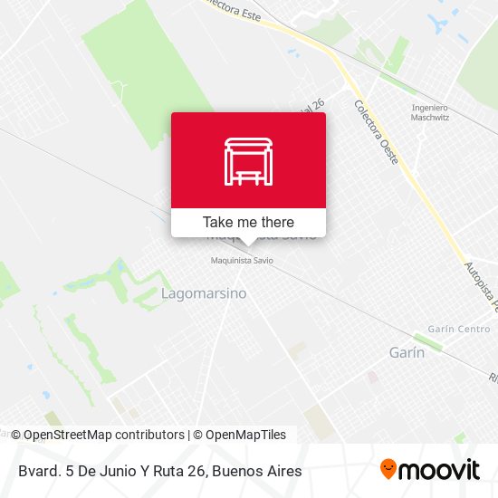 Mapa de Bvard. 5 De Junio Y Ruta 26