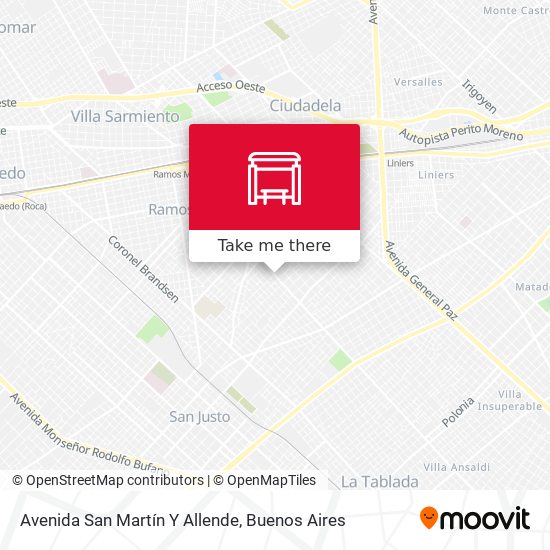 Avenida San Martín Y Allende map