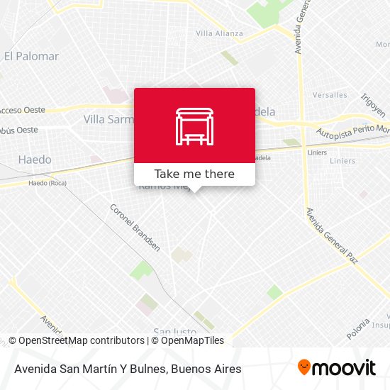 Avenida San Martín Y Bulnes map