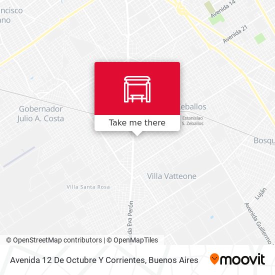 Avenida 12 De Octubre Y Corrientes map