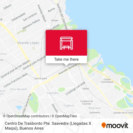 Centro De Trasbordo Pte. Saavedra (Llegadas X Maipú) map