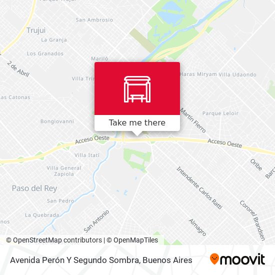 Avenida Perón Y Segundo Sombra map