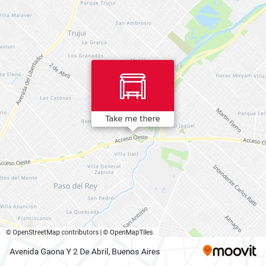 Avenida Gaona Y 2 De Abril map