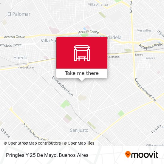 Pringles Y 25 De Mayo map