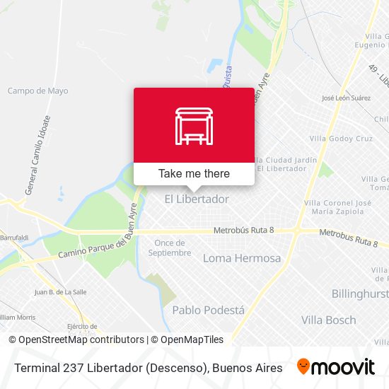 Terminal 237 Libertador (Descenso) map