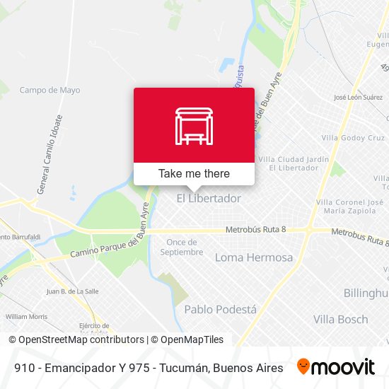 910 - Emancipador Y 975 - Tucumán map