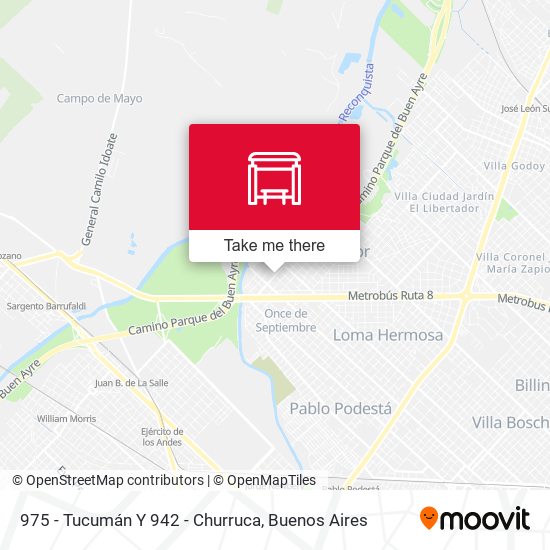 975 - Tucumán Y 942 - Churruca map