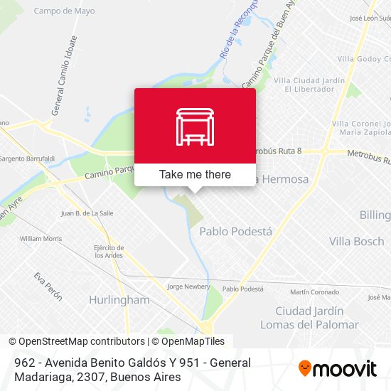 962 - Avenida Benito Galdós Y 951 - General Madariaga, 2307 map