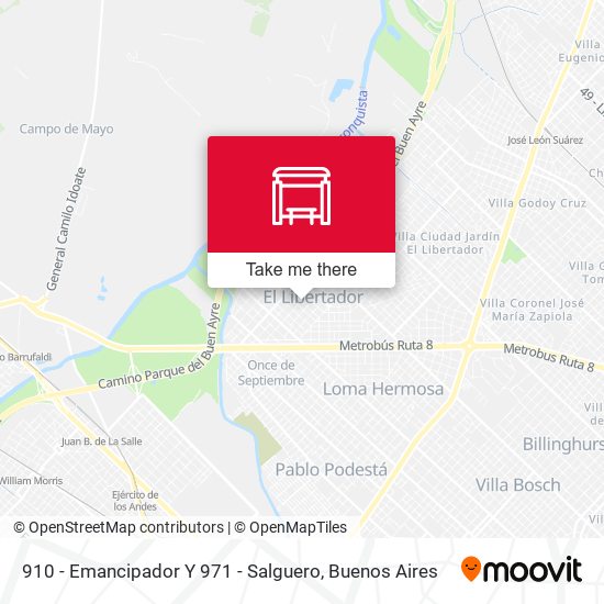 910 - Emancipador Y 971 - Salguero map