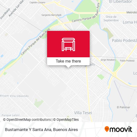 Bustamante Y Santa Ana map
