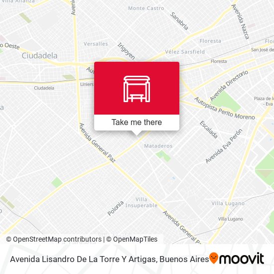 Avenida Lisandro De La Torre Y Artigas map