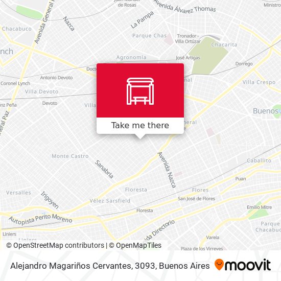 Alejandro Magariños Cervantes, 3093 map