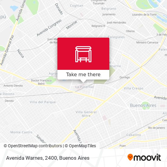 Mapa de Avenida Warnes, 2400