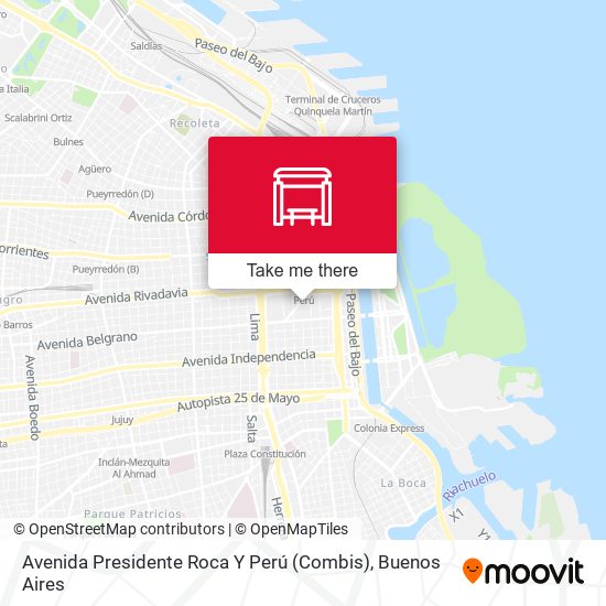 Avenida Presidente Roca Y Perú (Combis) map