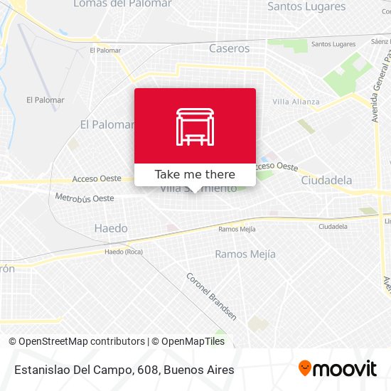 Estanislao Del Campo, 608 map