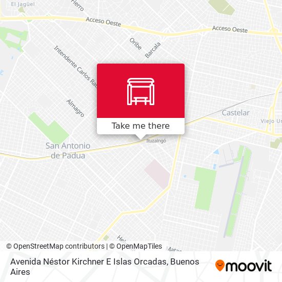 Avenida Néstor Kirchner E Islas Orcadas map