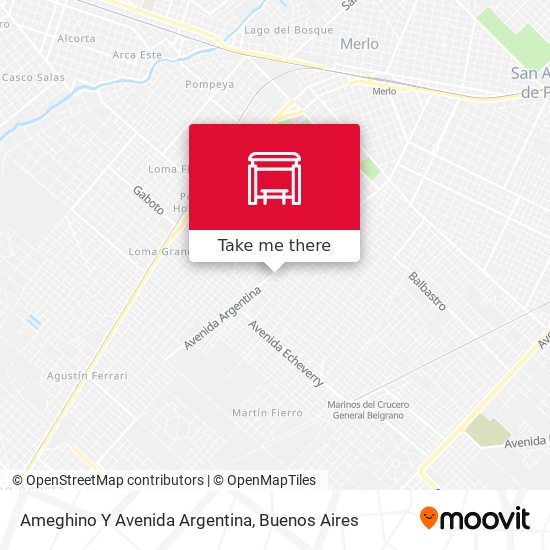 Mapa de Ameghino Y Avenida Argentina