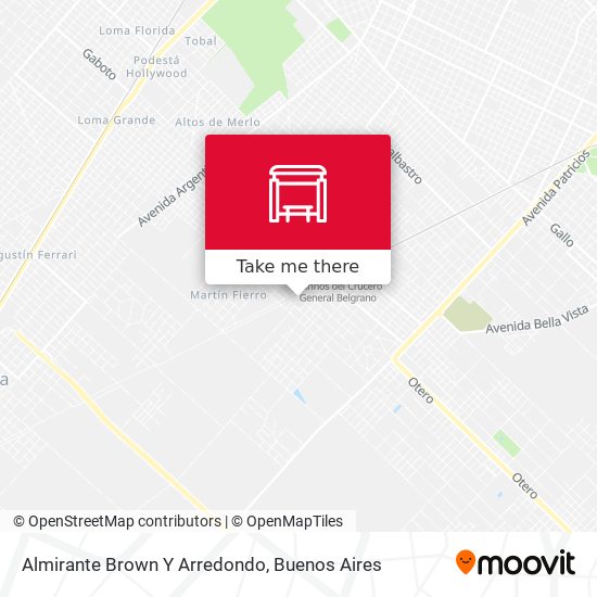 Almirante Brown Y Arredondo map