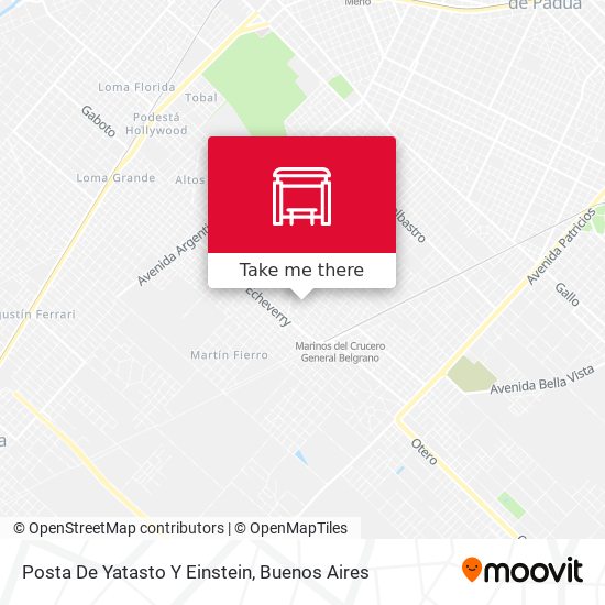 Mapa de Posta De Yatasto Y Einstein