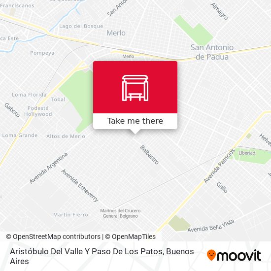 Aristóbulo Del Valle Y Paso De Los Patos map