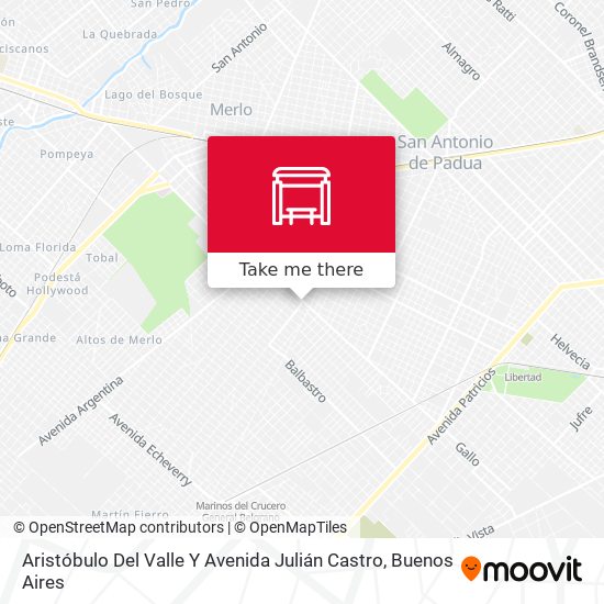 Mapa de Aristóbulo Del Valle Y Avenida Julián Castro