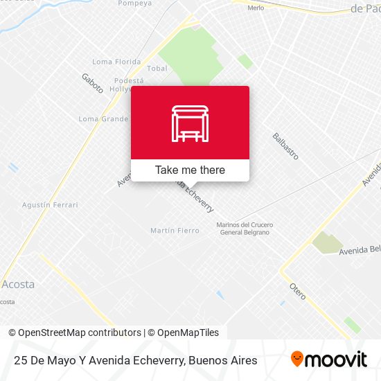 25 De Mayo Y Avenida Echeverry map