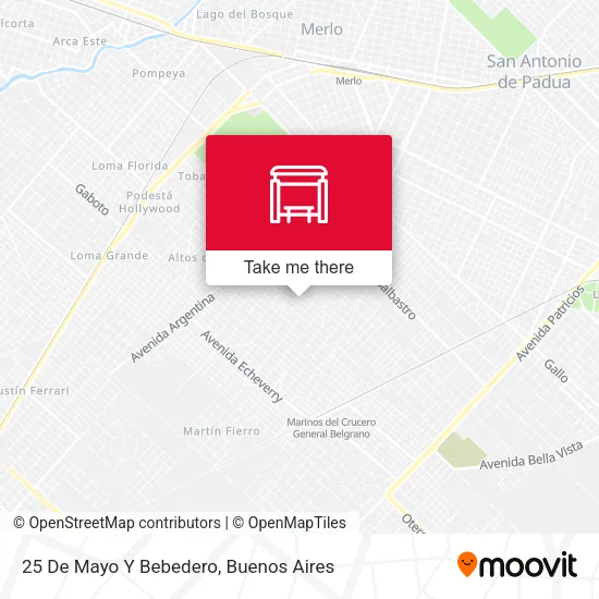 25 De Mayo Y Bebedero map