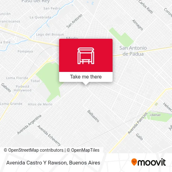 Mapa de Avenida Castro Y Rawson