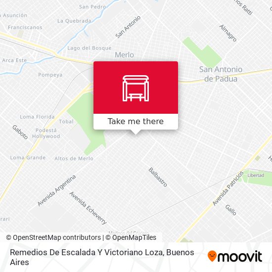 Mapa de Remedios De Escalada Y Victoriano Loza