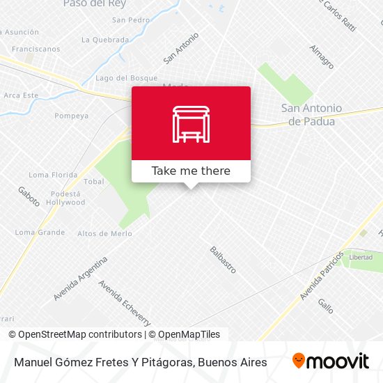 Manuel Gómez Fretes Y Pitágoras map