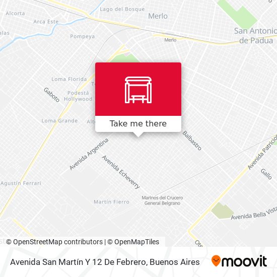 Avenida San Martín Y 12 De Febrero map