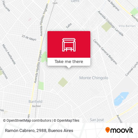 Mapa de Ramón Cabrero, 2988